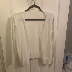 White cardigan